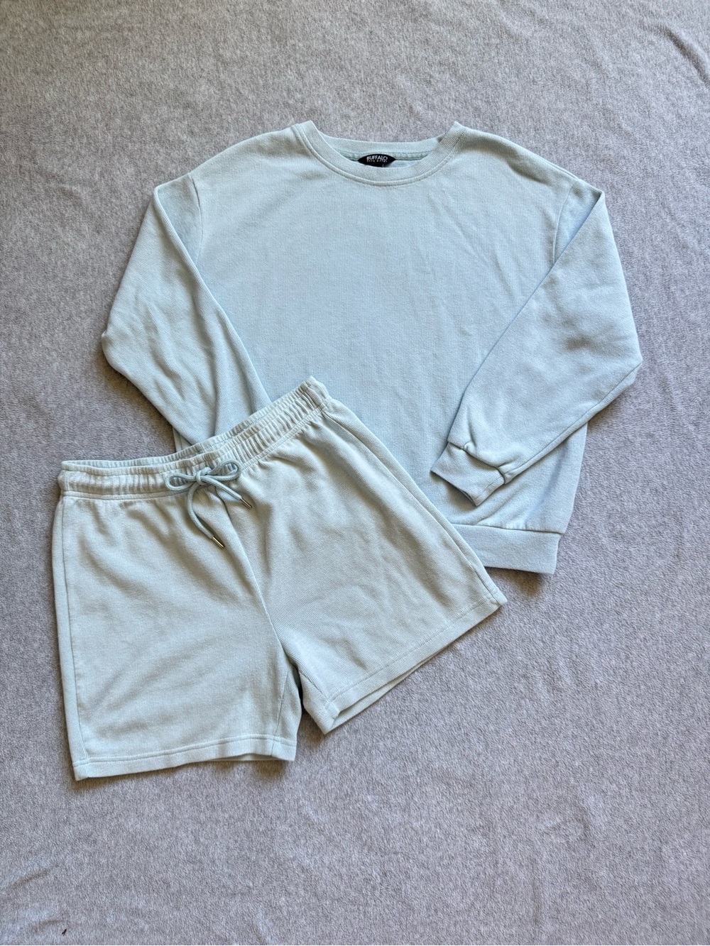 Buffalo David Bitton Light Blue Women’s  Sweatshirt & Shorts Set Size Small